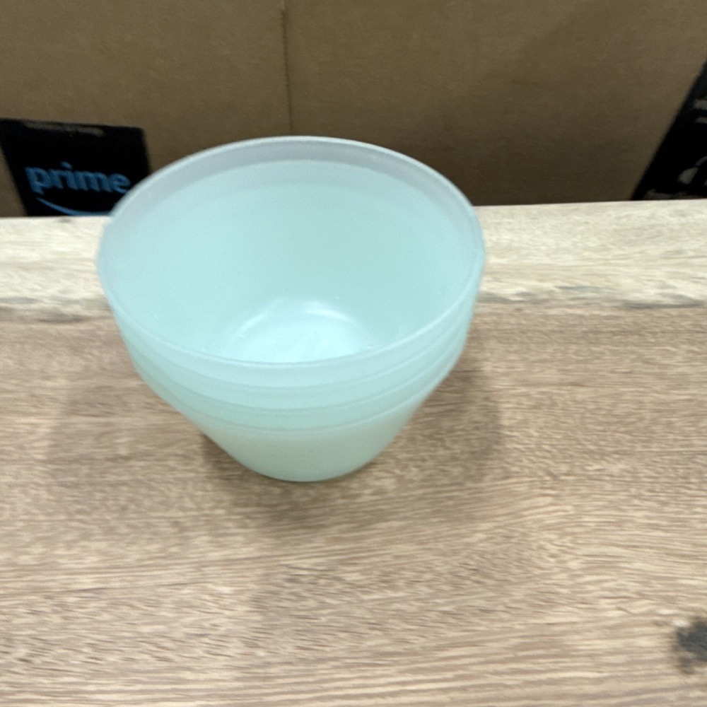 Target Brands 4 Mini Bowls Light Green Round Recycled Plastic BPA Free